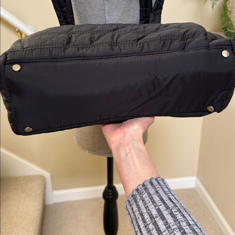 Cynthia Rowley Black Quilted Puffer Nylon Tote w/Padded Handles. Fits 14” laptop - Picture 16 of 16
